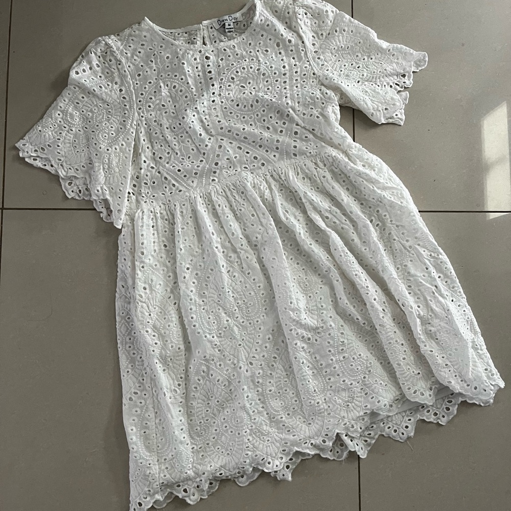 White Eyelet Dress